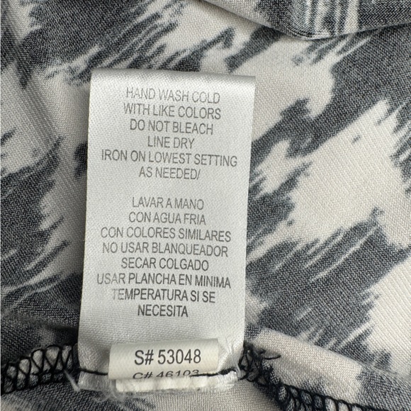 Sandra Darren Black and White Houndstooth Print Faux Wrap Dress - Picture 9 of 10